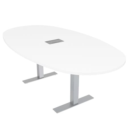 Skutchi Designs 45.25 in W, 84 in L, 29 in H, Engineered Wood Top, White HAR-BOVL-46X84-T-ELEC-XD09